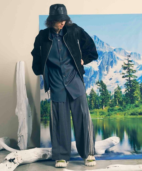 トップス MAISON SPECIAL Chambray Wool Shirt Coat MAISON SPECIAL｜4 Colors Chambray Washable Wool Prime-Over