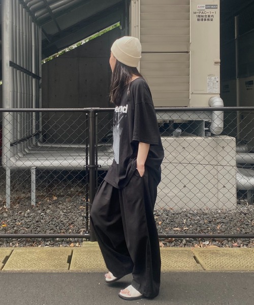 イレーブ　チノパンツ ElegChic チノパン 裏フリースツイルワイドストレートパンツ