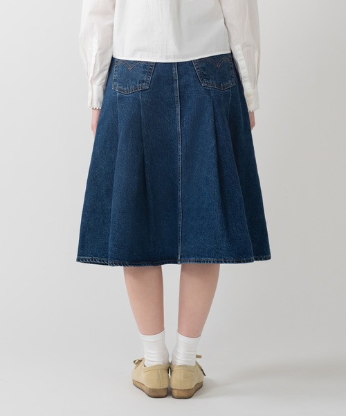 Levi's（リーバイス） デニムスカート PLEATED ミニスカート ダーク