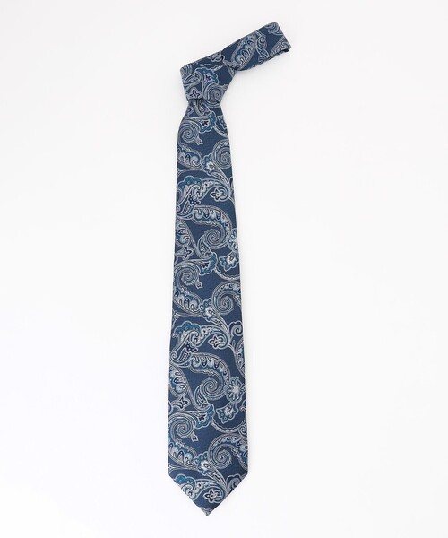 究極美品　ペンローズ　ネクタイ　ダークブルー　ペイズリー　光沢　肉厚 J.PRESS（J.プレス） ネクタイ 「LUXURY SILK」ペイズリー ネクタイ