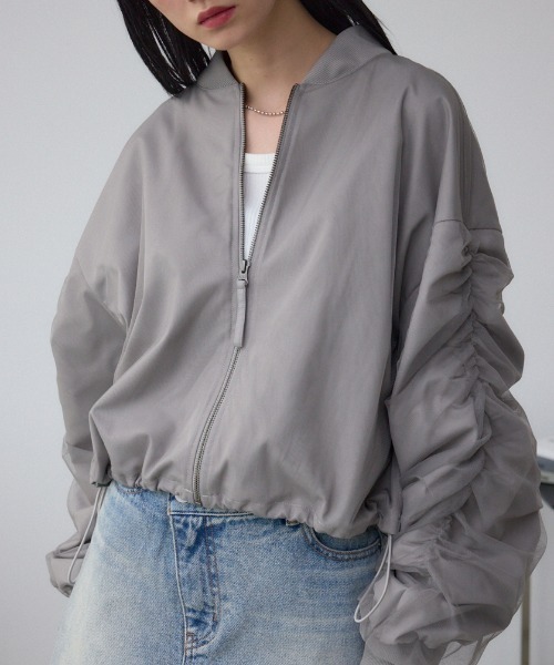 AZUL BY MOUSSY ブルゾン アウター チュールドッキングブルゾン