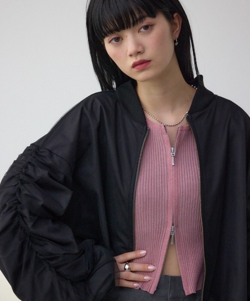 AZUL BY MOUSSY ブルゾン アウター チュールドッキングブルゾン