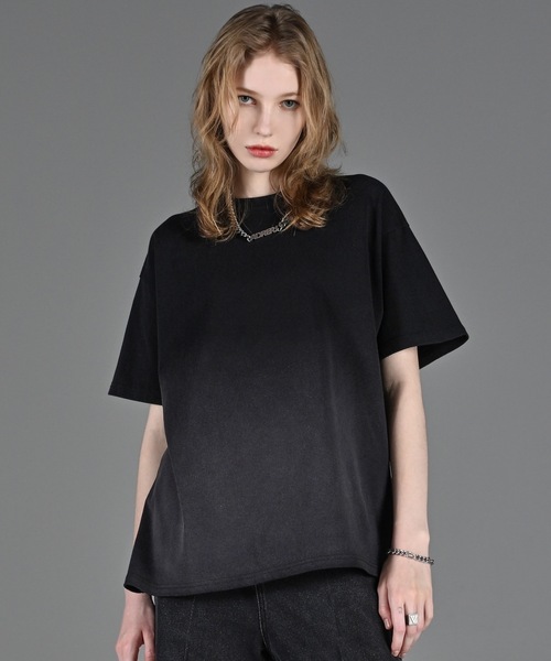 ADRER tシャツ vintage design gradation relax fit T shirt
