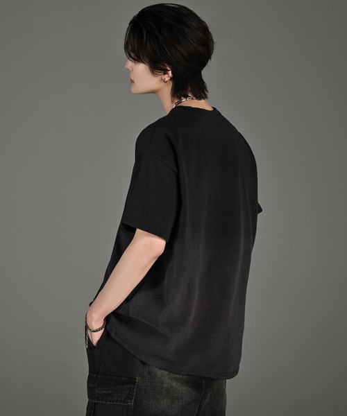 tシャツ vintage design gradation relax fit T shirt / ヴィンテージデザイングラデーションリラックスフィッ | ADRER | 25
