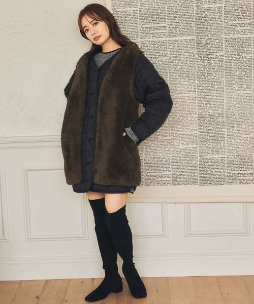 「mysty woman」 ニットワンピース FREE ブラック レディース_画像3