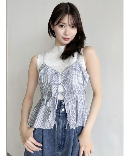 dazzlin ニット セーター コンパクトノースリニットトップス