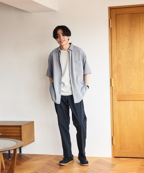 GLOBAL WORK（グローバルワーク） シャツ 半袖 サラサマ快適シャツ