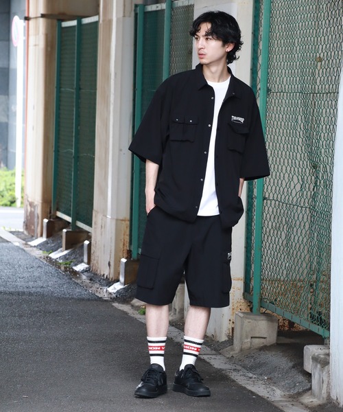 THRASHER ブラックショートパンツ THRASHER ブラック ショートパンツ - メルカリ