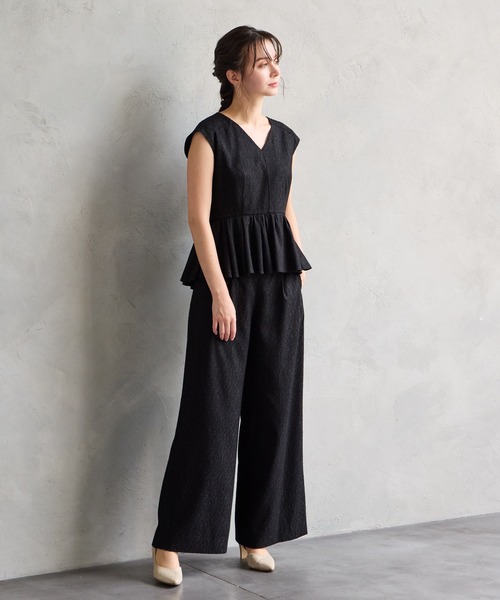 AIMER パンツドレス　ブラック　9号 AIMER パンツドレス ブラック 9号 AIMER カシュクールトップス