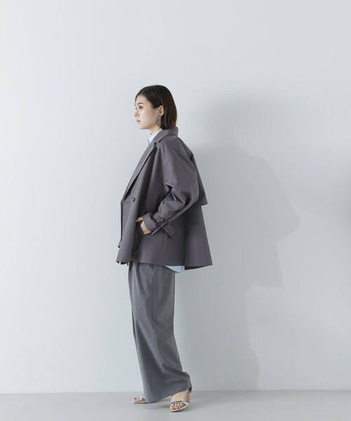 「NATURAL BEAUTY BASIC」 トレンチコート MEDIUM オフホワイト レディース