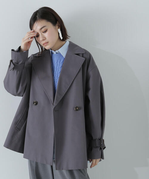 「NATURAL BEAUTY BASIC」 トレンチコート MEDIUM オフホワイト レディース