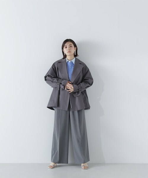 「NATURAL BEAUTY BASIC」 トレンチコート MEDIUM オフホワイト レディース