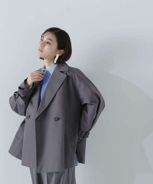 「NATURAL BEAUTY BASIC」 トレンチコート MEDIUM オフホワイト レディース