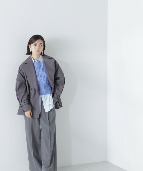 「NATURAL BEAUTY BASIC」 トレンチコート MEDIUM オフホワイト レディース
