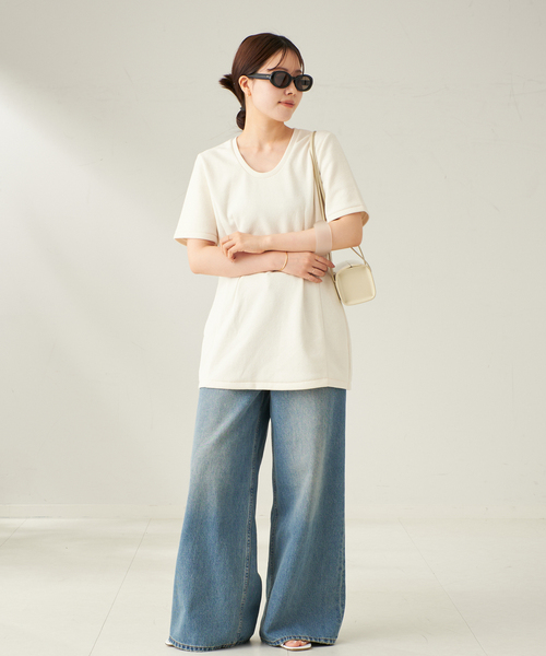 最新発見 plage tシャツ フォルム チュニックTシャツ レディース トップス