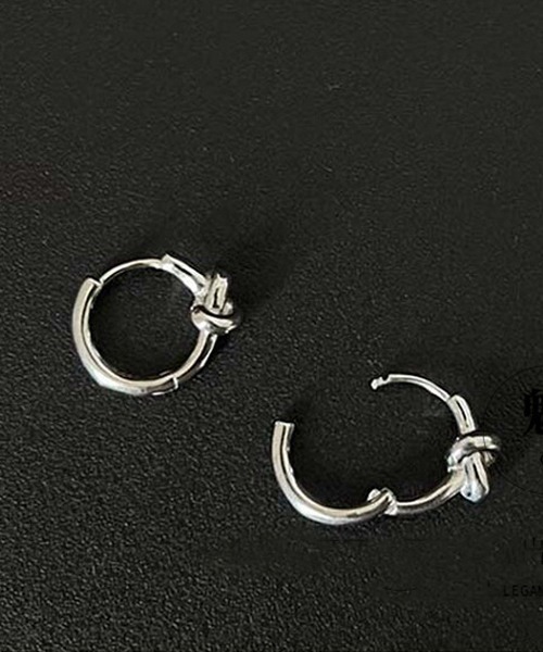 NO WAY ピアス /EK312/ツイストデザインフープリングピアス/両耳用