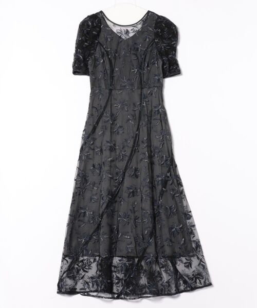 lilybrown チュール刺繍ドレス リリーブラウン LILY BROWN チュール刺繍ドレス （BLK