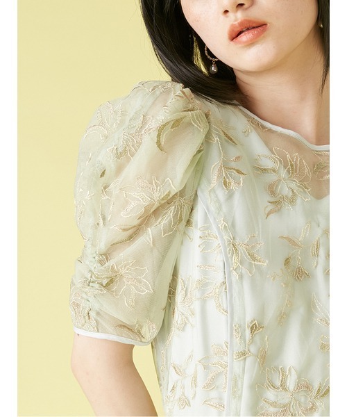 lilybrown チュール刺繍ドレス リリーブラウン LILY BROWN チュール刺繍ドレス （BLK