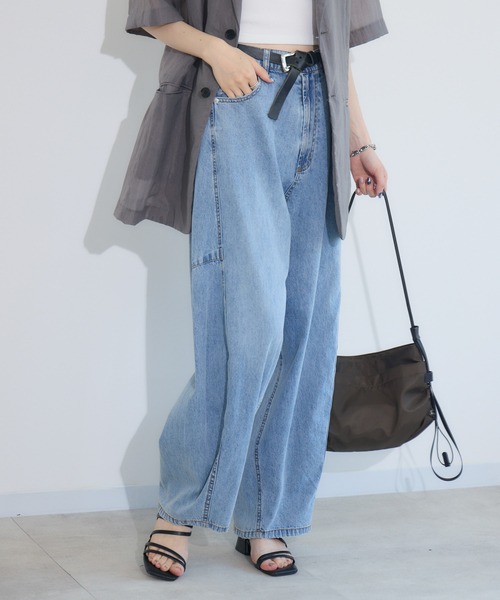 週末値下SALE★ Dignite collier デニムカーブパンツ Dignite Collier】デニムカーブパンツ/ 80254031