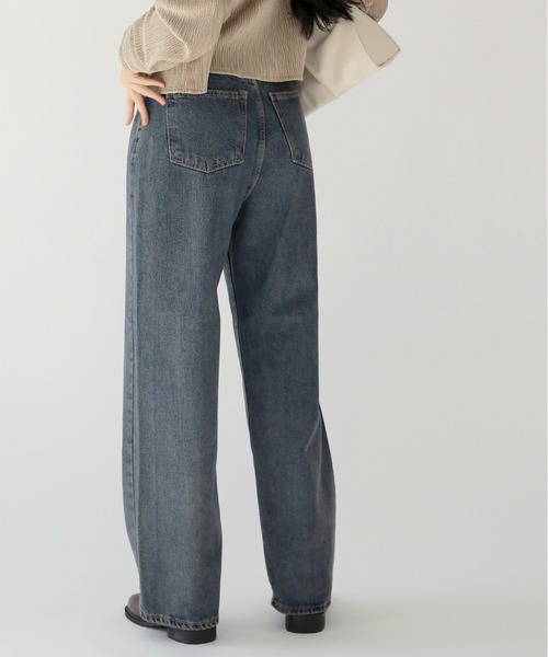 [UNE MANSION] Denim брюки LARGE голубой женский 