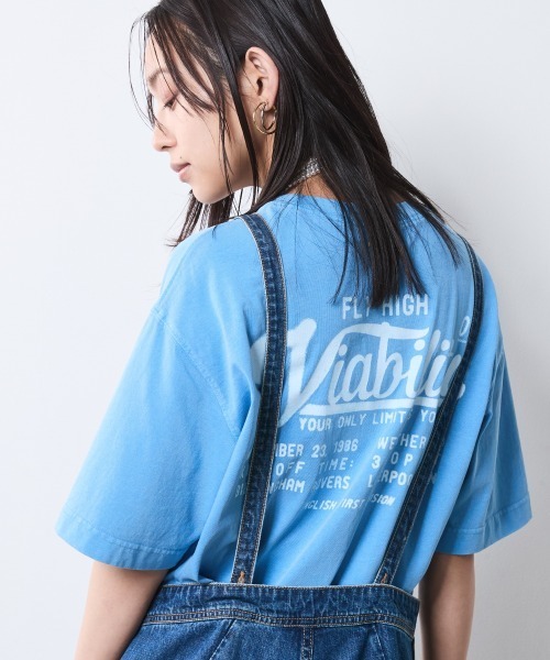 CHIC STYLE（シックスタイル） tシャツ 半袖 ピグメント染バックロゴ