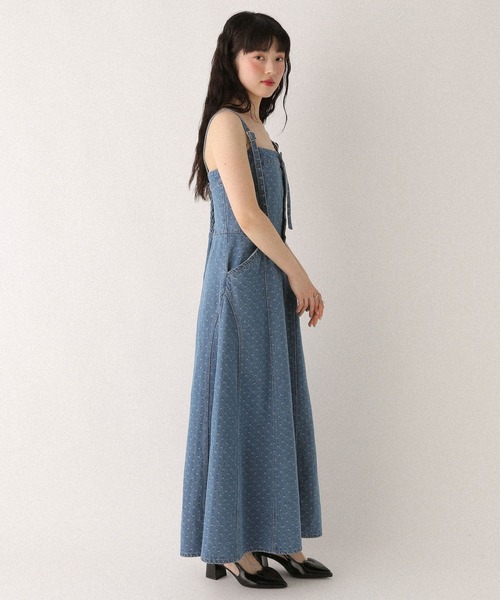 ワイズジャンパースカート Heather ジャンパースカート カーブステッチデニムジャンスカ