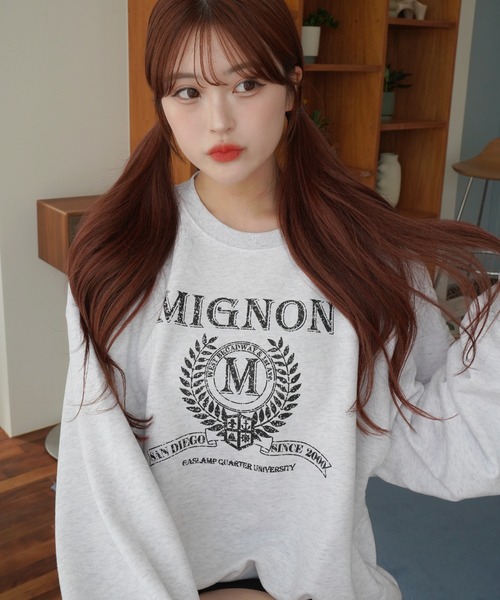 トレーナー スウェット 「Mignon/ミニョン」original print sweat / プリントスウェット レディース