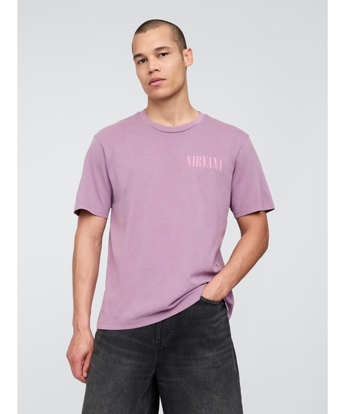 GAP tシャツ ○ニルヴァーナ リラックス グラフィックTシャツ