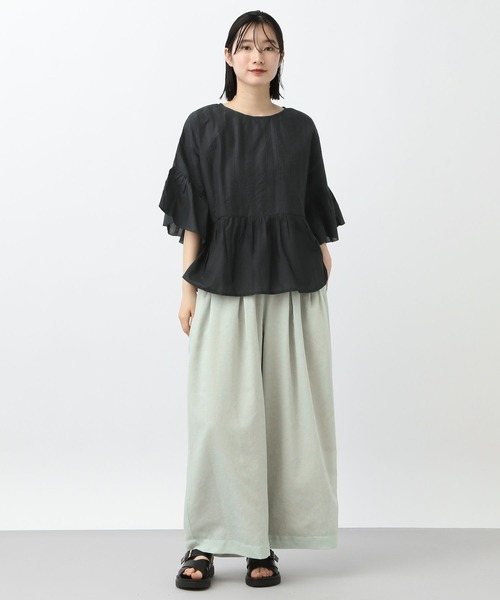 ブラウス シャツ 「natural by clip」カットワークレイヤードブラウス レディース studio CLIP ブラウス シャツ 「natural by clip」カットワーク
