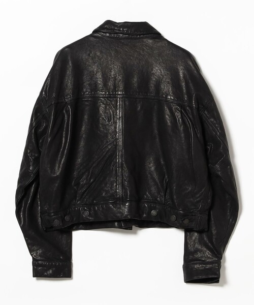 【タイムセール】BEAMS ブラックレザーシングルライダースジャケット黒 S ビームス レザージャケット（ファッション）のおすすめ人気商品