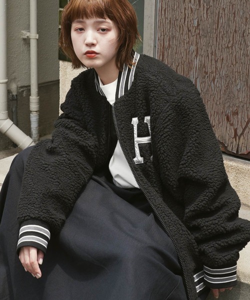 HUF（ハフ） スタジャン MEDIUM ブラック メンズ : ZOZOTOWN Yahoo!店