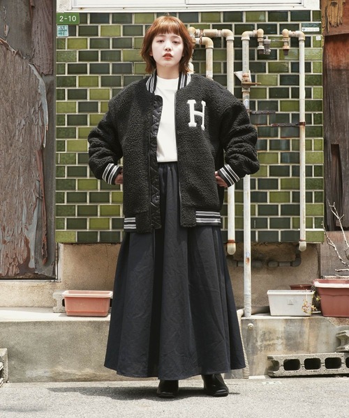 HUF（ハフ） スタジャン MEDIUM ブラック メンズ : ZOZOTOWN Yahoo!店