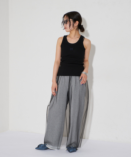 GRISE ブラックリボンミュール Lサイズ Le Talon GRISE シューズ GRISEポインテッドリボンミュール