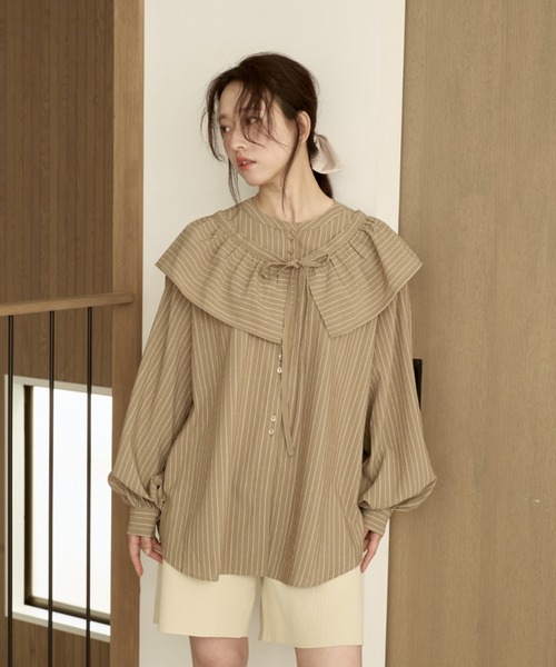 moi tytto（モイテュット） ブラウス シャツ 取り外しフリルシャツ