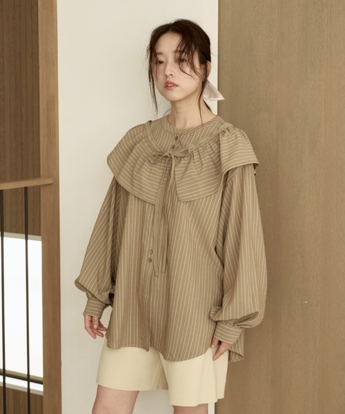 moi tytto（モイテュット） ブラウス シャツ 取り外しフリルシャツ