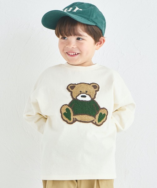 pairmanon tシャツ 「綿100%」ユニセックス サガラ刺繍 くまモチーフ