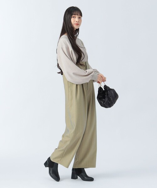 BEAMS HEART（ビームス ハート） オールインワン ピンストライプ柄