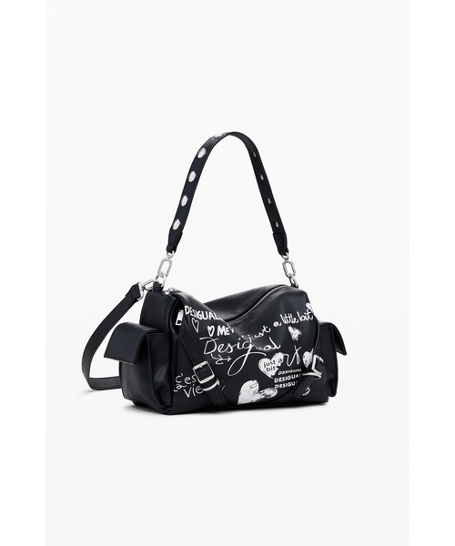 美品 デジグアル ハンドバッグ ショルダーバッグ 3WAY 肩掛け 斜め掛け レディース Desigual Desigual（デシグアル） ハンドバッグ デニムフラワー ショルダー