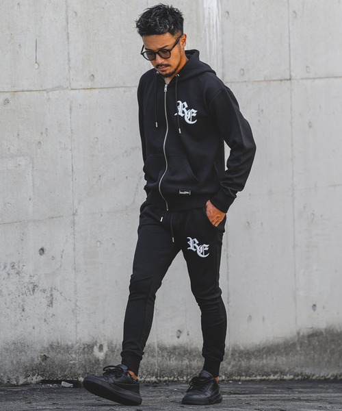 RTEG アダムスジャグラー　Mサイズ 黒パーカーセットアップ RTEG アダムスジャグラー Mサイズ 黒パーカーセットアップ