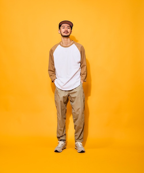 「WALLA WALLA SPORT」 7分袖Tシャツ MEDIUM ホワイト×ネイビー メンズ_画像5