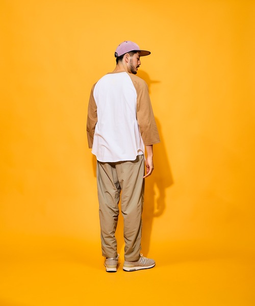 「WALLA WALLA SPORT」 7分袖Tシャツ MEDIUM ホワイト×ネイビー メンズ_画像6