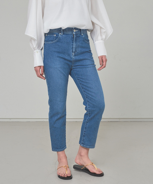 「qualite」 デニムパンツ「eコラボ」 38 グレー レディース