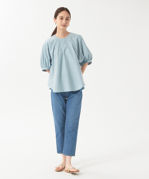 「qualite」 デニムパンツ「eコラボ」 38 グレー レディース