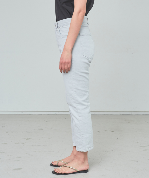「qualite」 デニムパンツ「eコラボ」 38 グレー レディース
