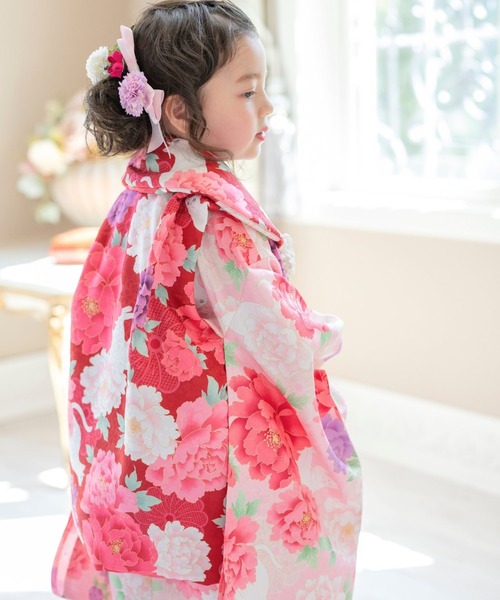 Catherine Cottage 着物 花柄織入り着物ワンピース＆ 被布セット
