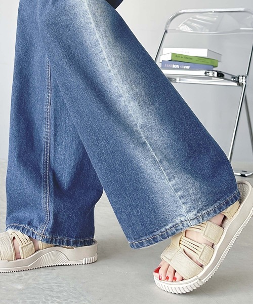 「Java」 フラットサンダル 25.0cm アイボリー レディース_画像2