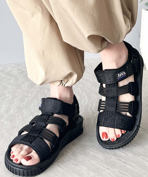 「Java」 フラットサンダル 25.0cm アイボリー レディース_画像5