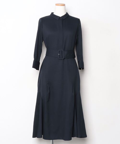新品未使用　セルフォード　ネイビー シャツワンピース 半袖 CELFORD（セルフォード） シャツワンピース 38 ネイビー レディース