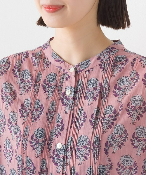 「OMNES」 半袖ワンピース FREE ブルー系その他 レディース_画像3