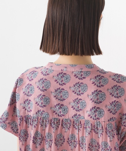 「OMNES」 半袖ワンピース FREE ブルー系その他 レディース_画像4